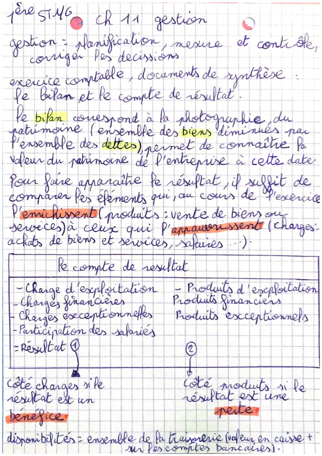 père STMG Ch 11 gestion
gestion = planification,
I mesure
corriger Pes decissions.
et contrôle,
exercice comptable, documents de synthèse
le