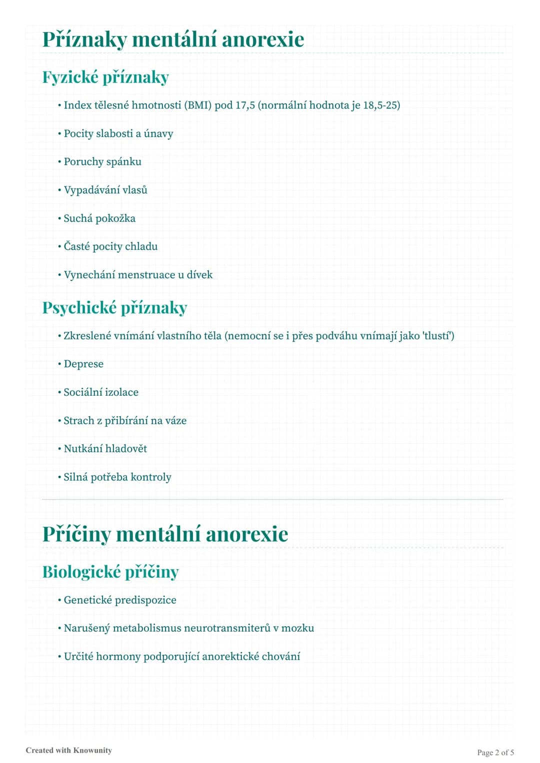 # Mentální anorexie
Komplexní přehled o mentální anorexii, jejích příčinách, příznacích, následcích a léčbě, se
zaměřením na rostoucí výsky