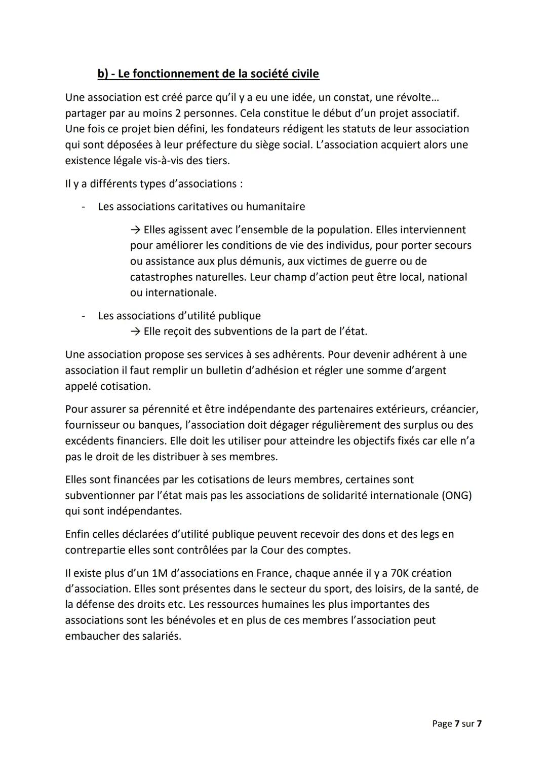 Chapitre 2) Comment appréhender la diversité des organisations
Page 1 sur 7 # 1)- Comment identifier les critères et les spécificités des e