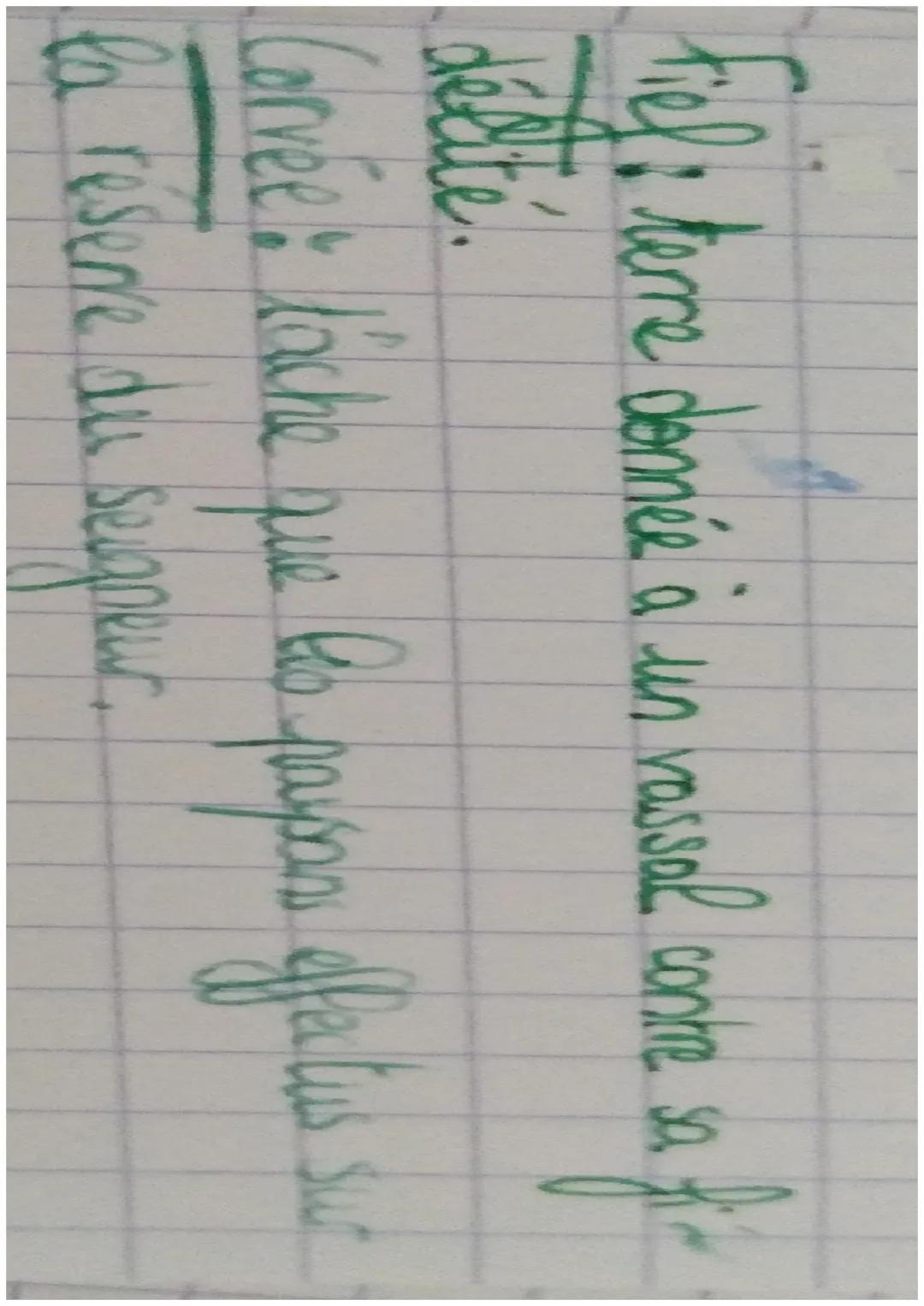 # COURS♡
histoire
I. la féodalité
a. L'origine
- 90%. de la population est formée de paysans.
- Entre le XI$^{e}$ et XIII$^{e}$ siècles