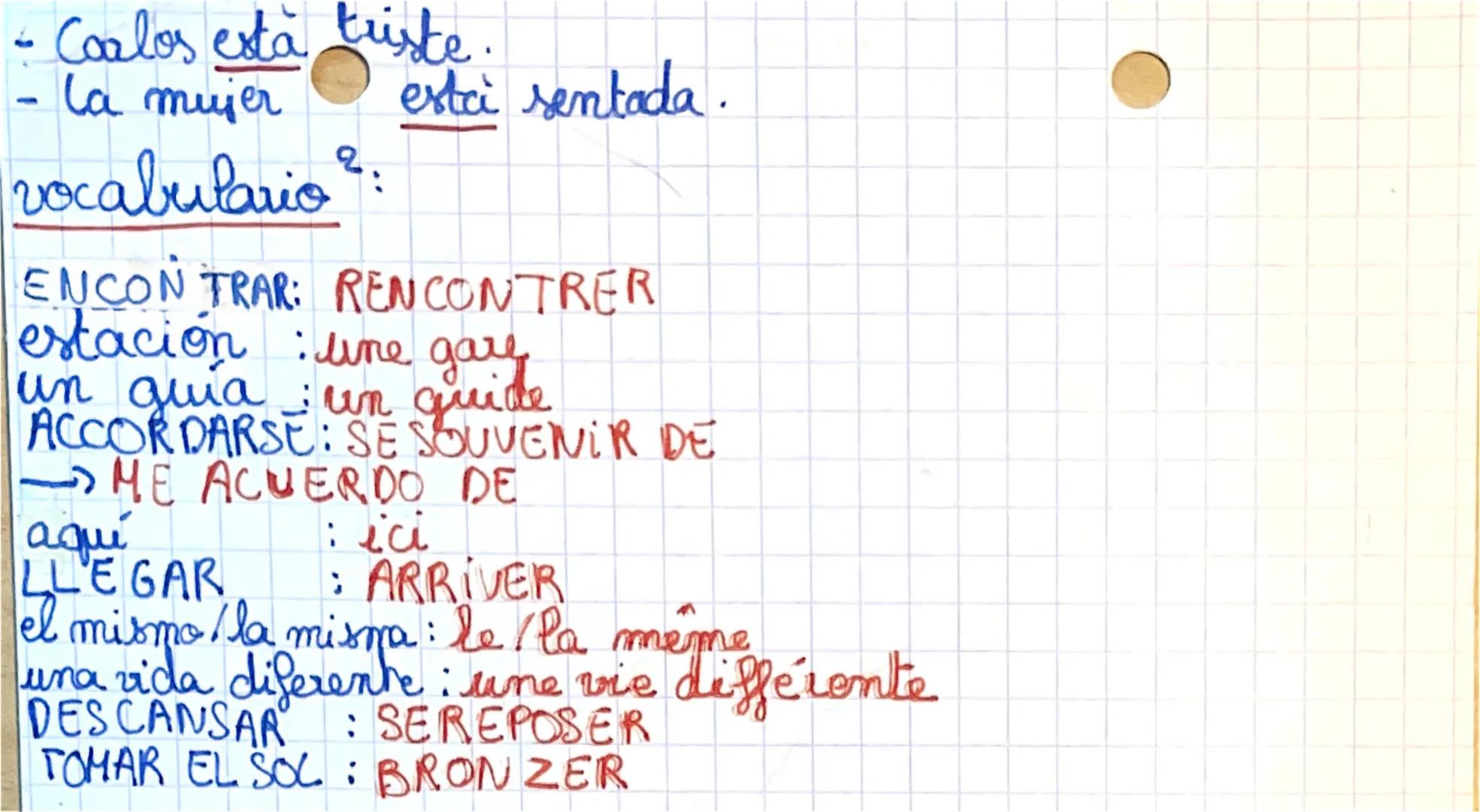 ESPAÑOL:
vocabulario:
un guiris - un tourista = un touriste
estar de vacanciones
desde hace
se trata de
disfrutar de
una costumbre
echar de