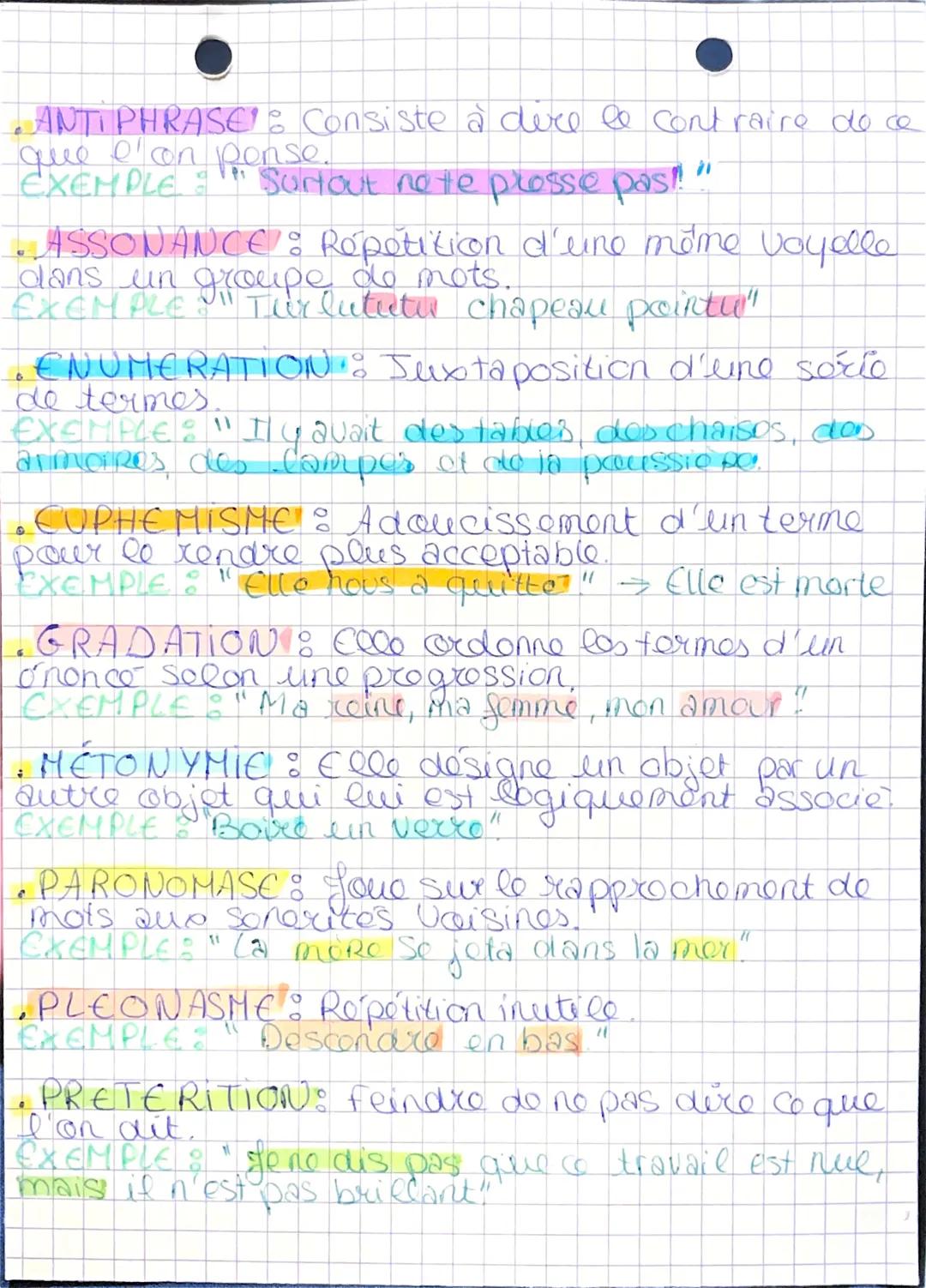 (3) FRANÇAIS
Vinot
FLORE
LES FIGURES
DE
STYLE
●
METAPHORE : Elle établit line ressemblance
entre deux éléments sans outil de comparaison.
EX