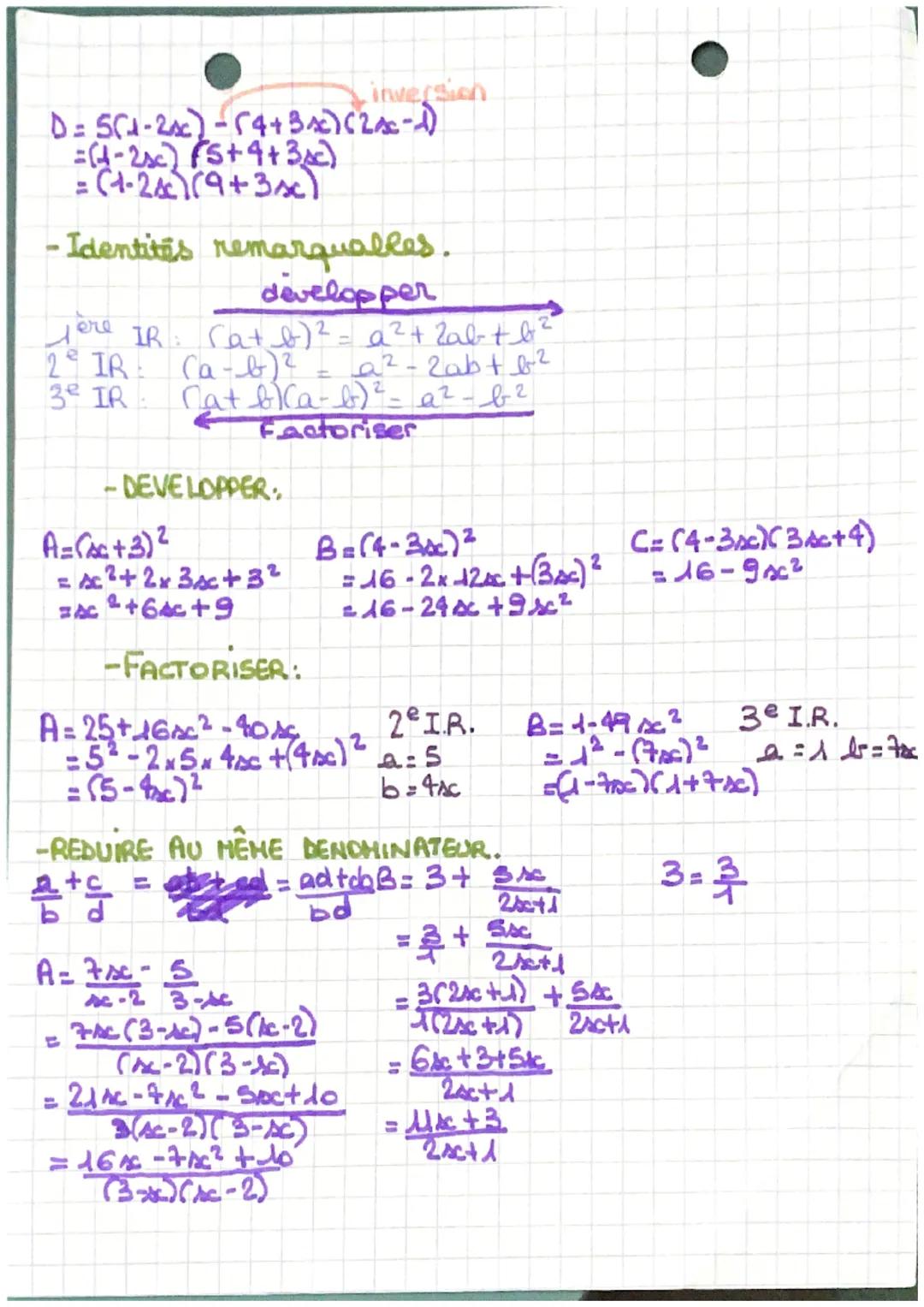 x=2
A = 3x+1²= 3x2 + 12 = 6+12= 18
x+2
2+2
si denominateur = 0 alors VALEUR INTERDITE.
+56 2pc=5
:26
F =
-DETERMINER VALEUR INTERDITE de 3x+