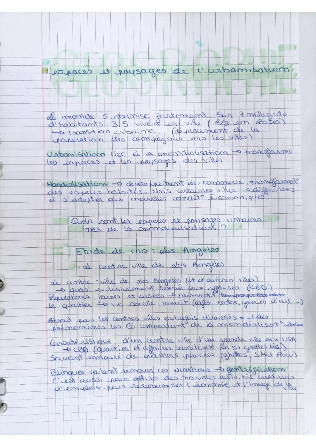 Géographie 4e : espaces et paysages de la mondialisation