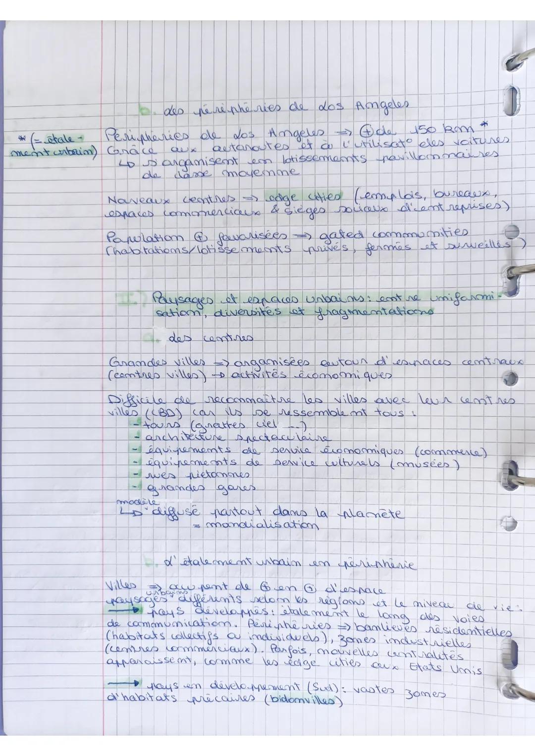 espaces et paysages de
(urbamisation
Le monde s'urbanise fortement. Sun 7 milliards
em ville en
4 transition urbaine (déplacement de la
popu