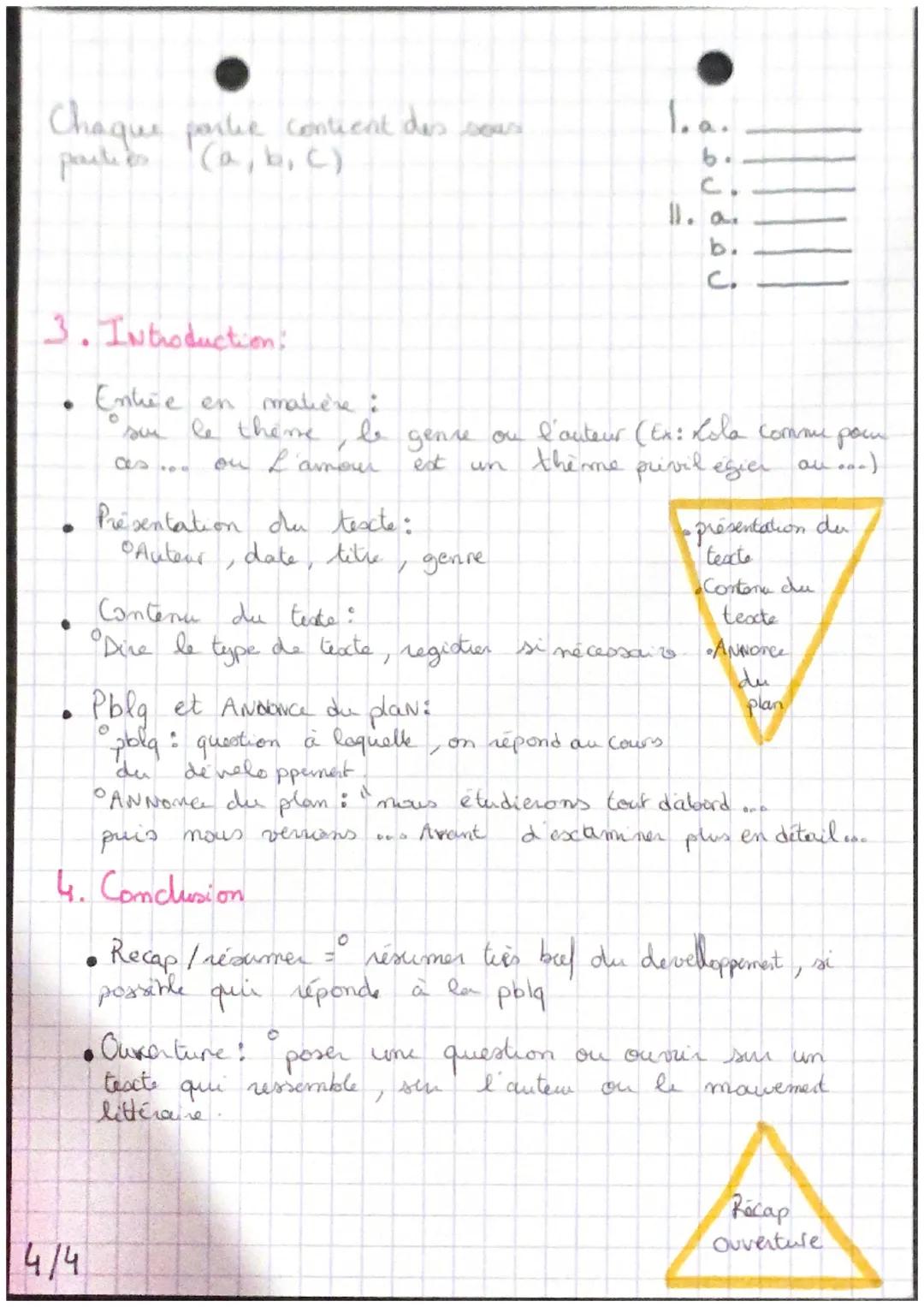 Frangais.
MÉTHODE
POUR FAIRE UN COMENTAIRE DE TEXTE
Introduction:
•Presentation du texte et de l'autour: siecle
nom, titre de l'oeuvre, g