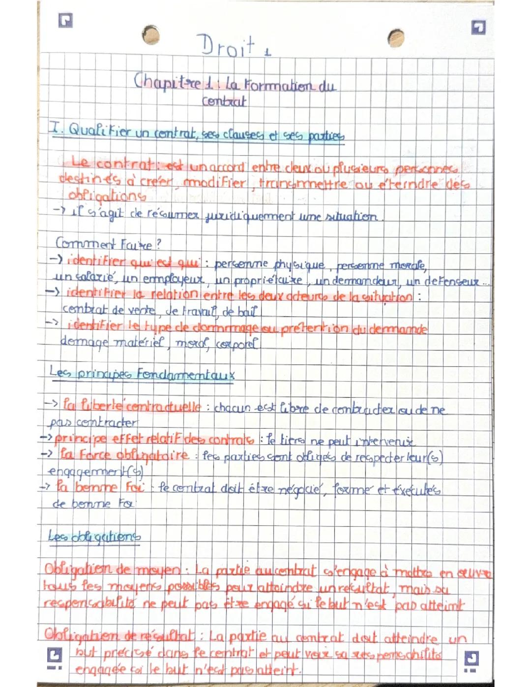 La formation du contrat