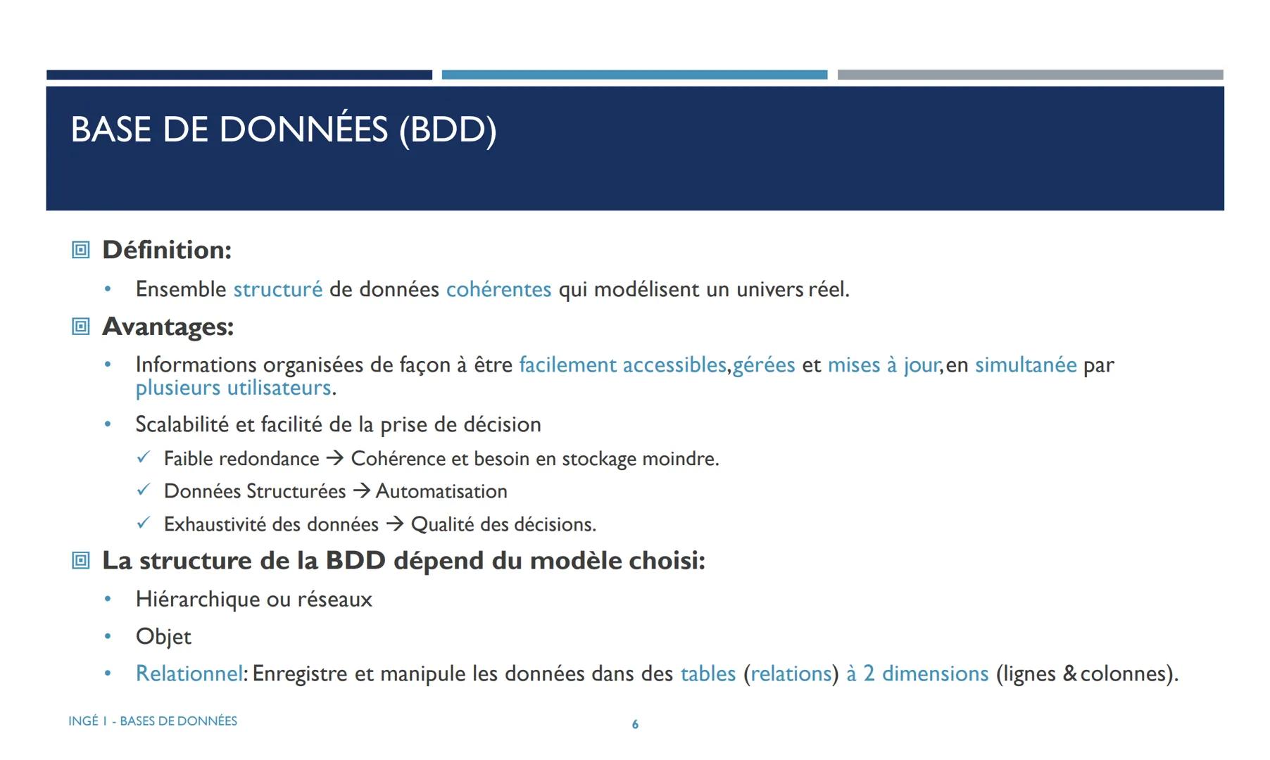 # BASES DE DONNEES
Ce cours est destiné aux étudiants de la première année du cycle Ingénieur (INGE1).
ESME
ANNÉE UNIVERSITAIRE: 2021-2022