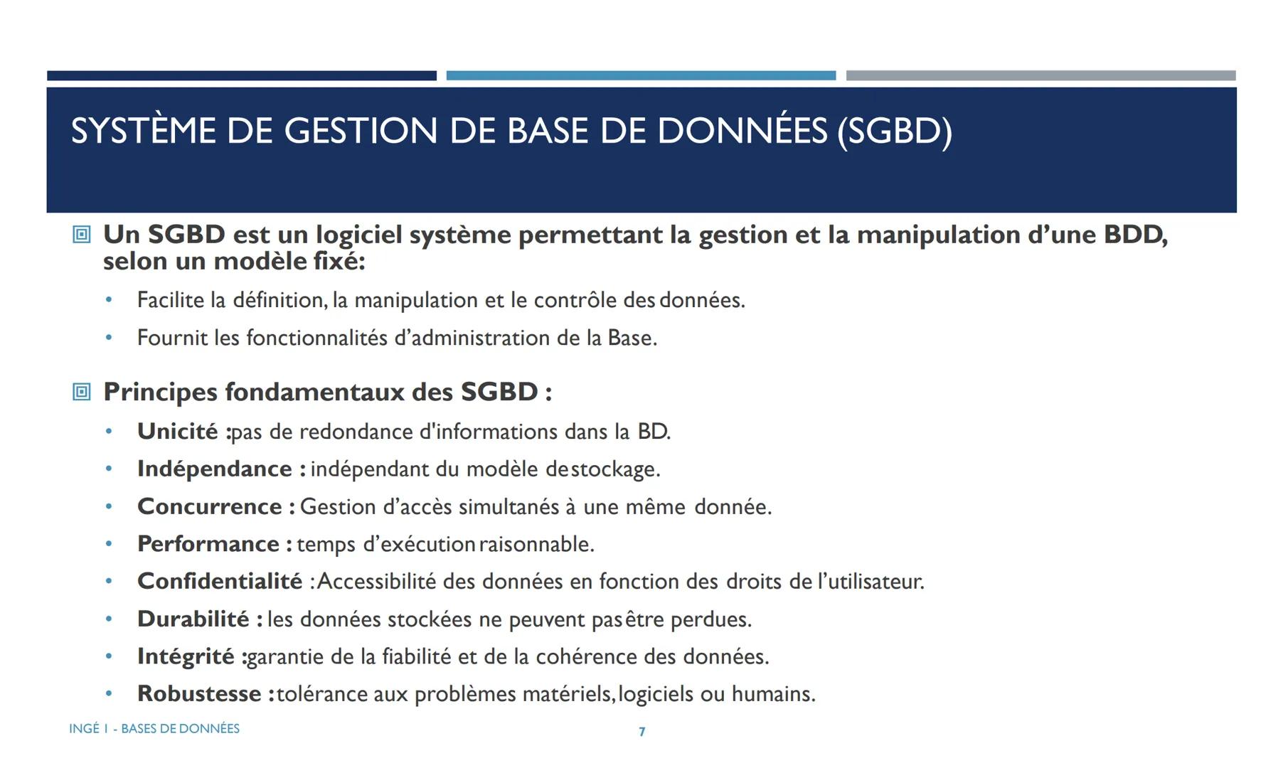 # BASES DE DONNEES
Ce cours est destiné aux étudiants de la première année du cycle Ingénieur (INGE1).
ESME
ANNÉE UNIVERSITAIRE: 2021-2022