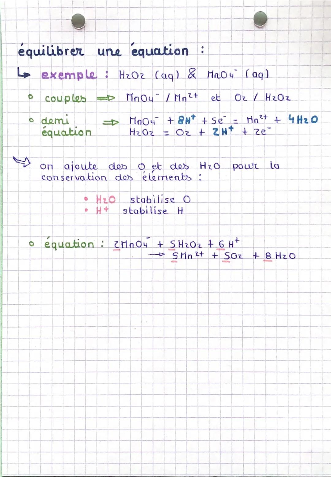 # Chapitre 3 :
Les réactions d'oxydoréduction
couple oxydant / réducteur :
→ oxydant ⇌ capte des électrons
réducteur ⇌ cède des électrons