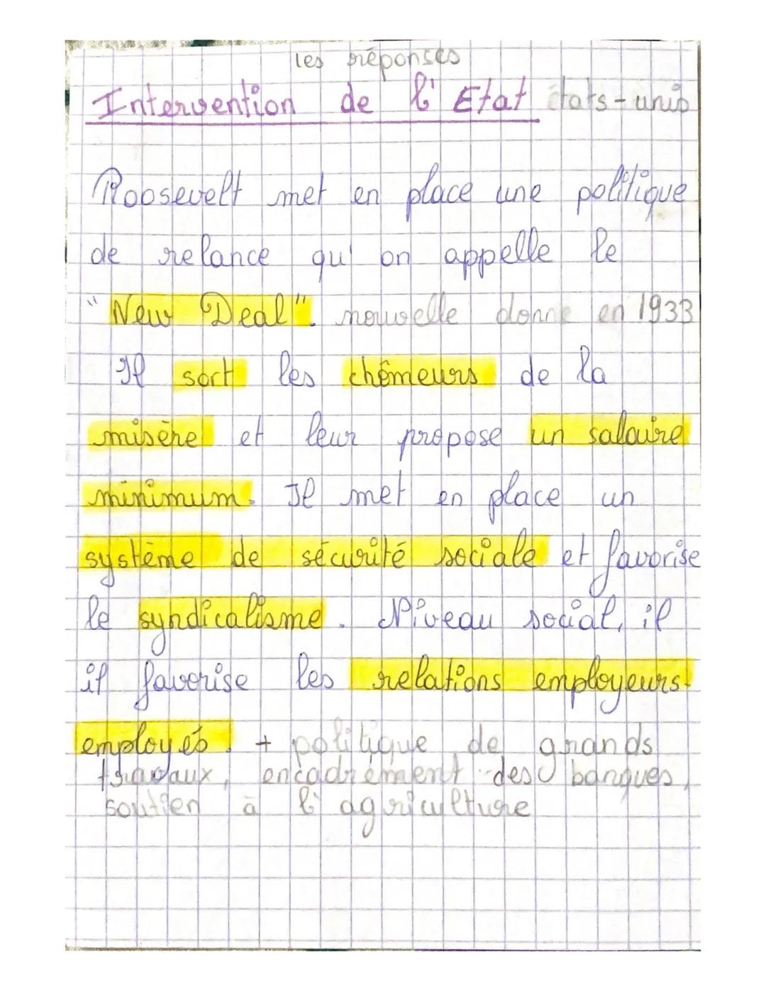 La crise 1929
24/10/1989: Krach boursier
causes du Krach boursier:
hausse de la production
liée au évolutions technologiques
(pas de hausse