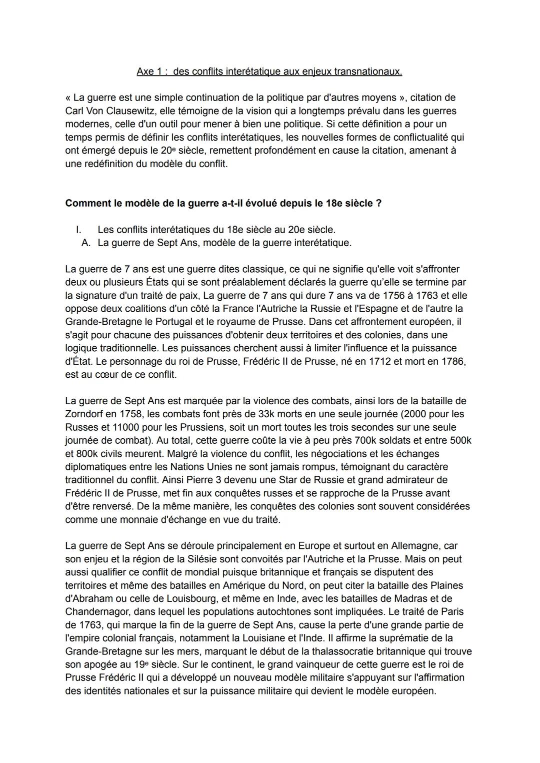 # Faire la guerre, faire la paix.
Formes de conflits et tentatives de paix dans le monde actuel.
Définition de la guerre de Carl Von Claus
