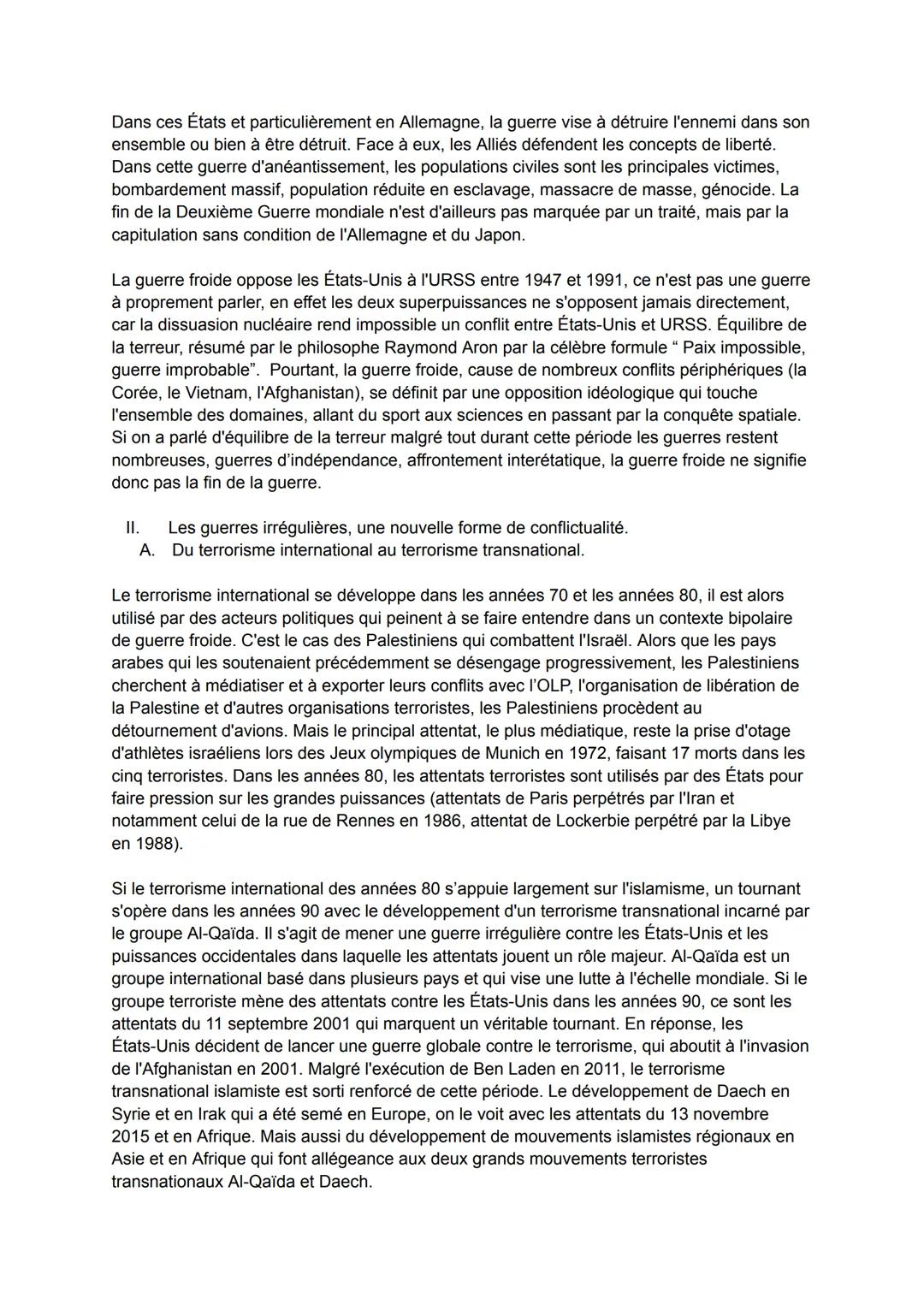 # Faire la guerre, faire la paix.
Formes de conflits et tentatives de paix dans le monde actuel.
Définition de la guerre de Carl Von Claus