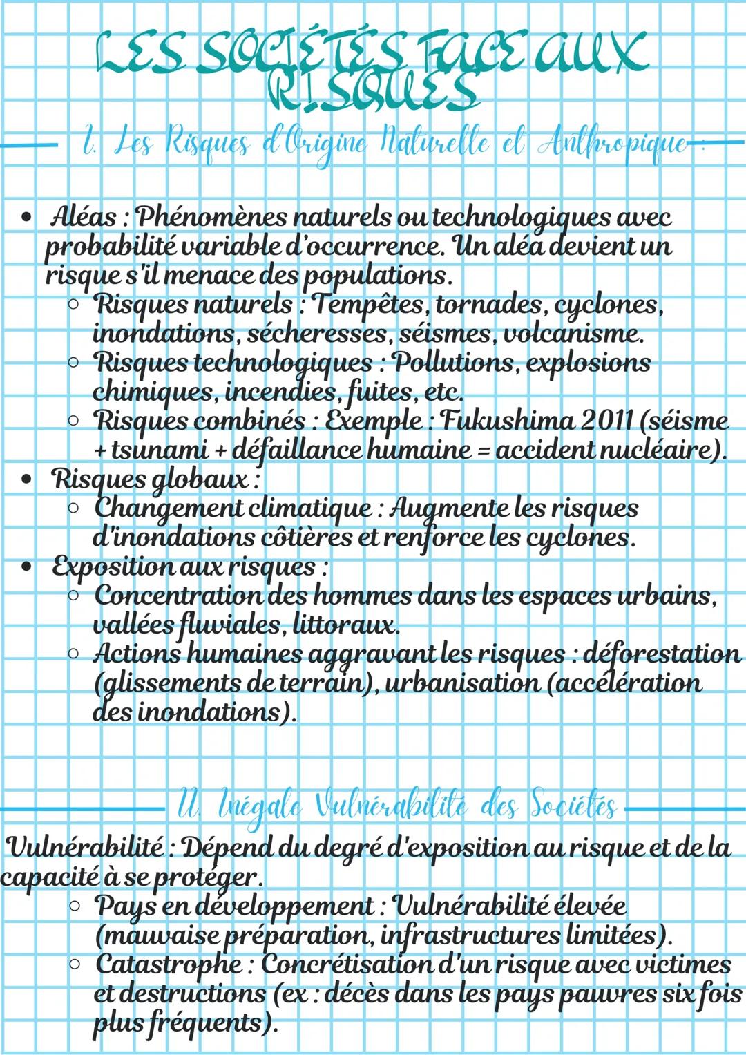 LES SOCIÉTÉS FACE AUX RISQUES - LES RESSOURCES MAJEURES SOUS PRESSION