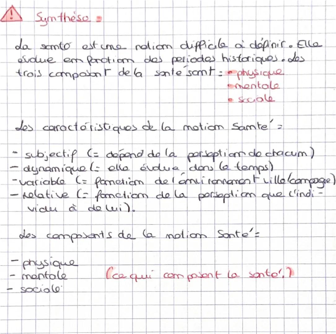 Séance 1
Seq 1
STSS Thématique
qu ot ce que la santé ?
-senté curatip: quui sert à soigner or quérirune
maladie (ramóde et plamte)
-sant