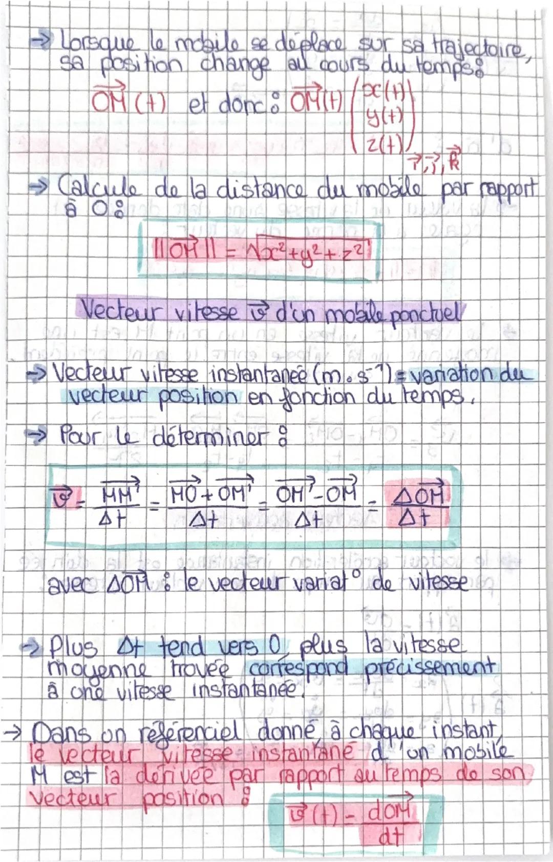 Décrire un mouvement
→ Systeme = objet étudié
→Centre de gravité/inertie = point qui résume
le mouvement d'E
de l'objet
→Trajectoire = l'E d