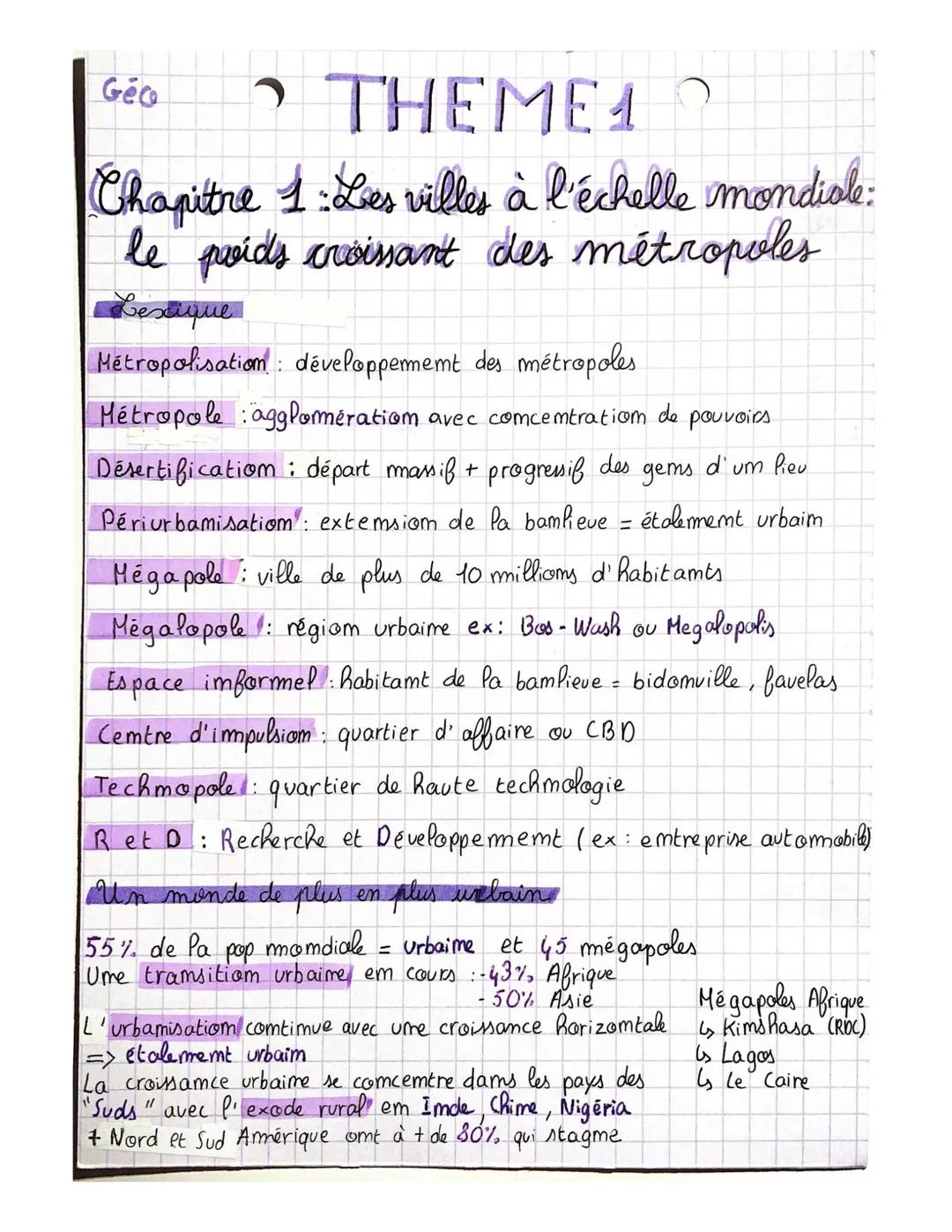 Les villes à l’échelle mondiale : le poids croissant des métropoles