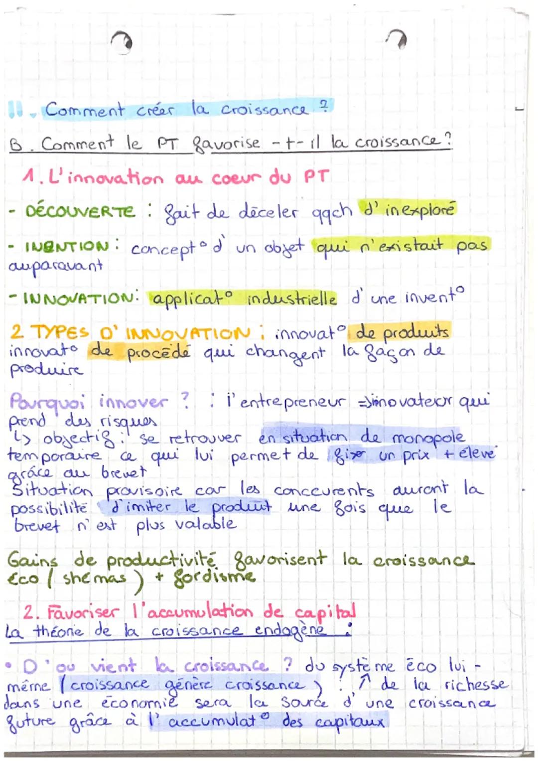 CHAP 1: Quels sont
les sources et les défis de la
craissance économiquez!
Qu'est-ce que la croissance éco et comment la
?
mesurer
A. Que mes