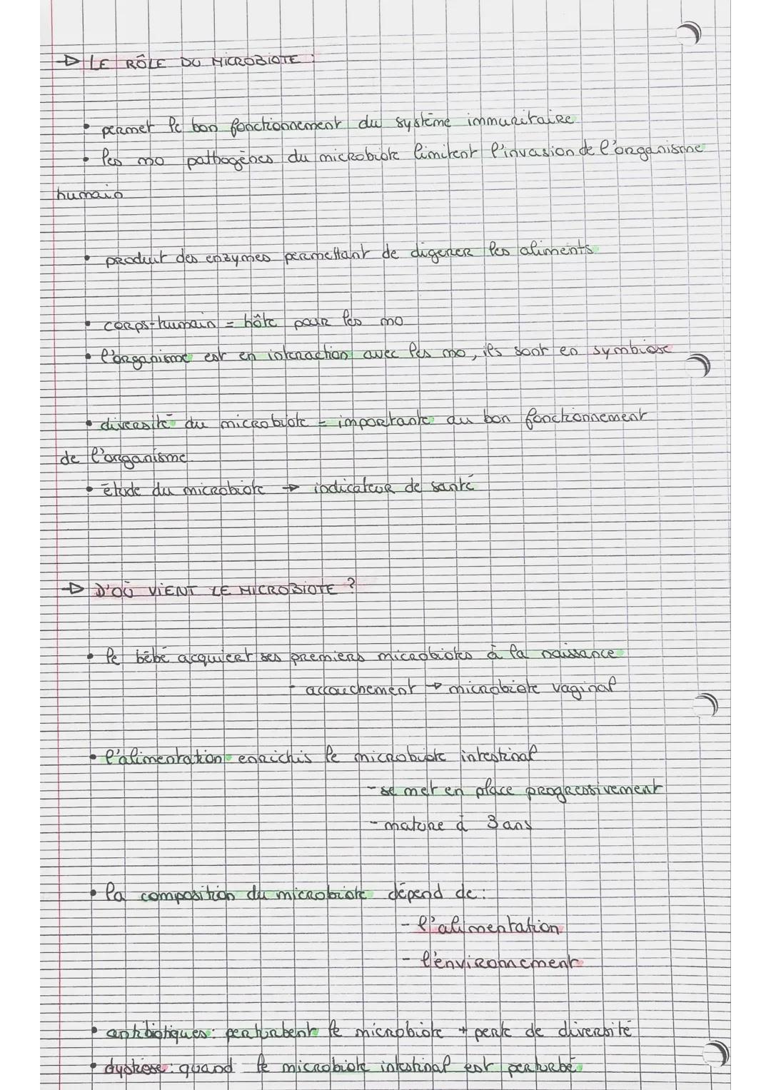 SVT-Fiche n°4
LE MICROBIOTE
→MICRO-Organisme (mo): organismes invisibles à l'oeil ne (microbe)
• MICROBIOTE:
↳ ensemble des micro-organi