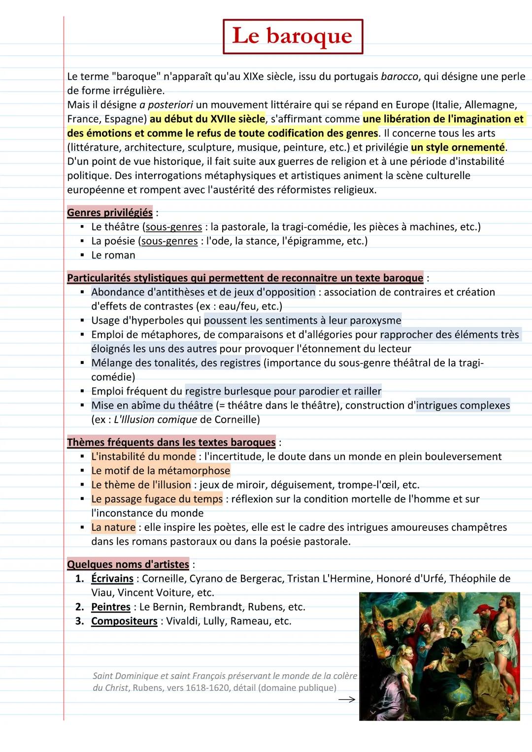 Le baroque
Le terme "baroque" n'apparaît qu'au XIXe siècle, issu du portugais barocco, qui désigne une perle
de forme irrégulière.
Mais il d