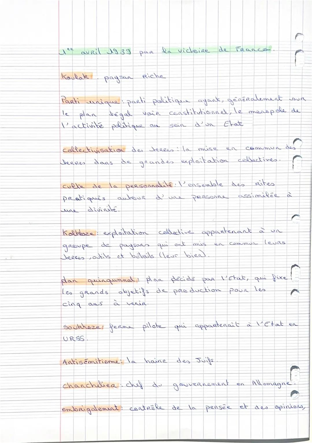 Programme
3
Histoire: Piche de révision
Theme : L'Europe, un theatre majeur des
gueree Jotales (1914-1945)
Chapitre 2
du pregramme Chapitr