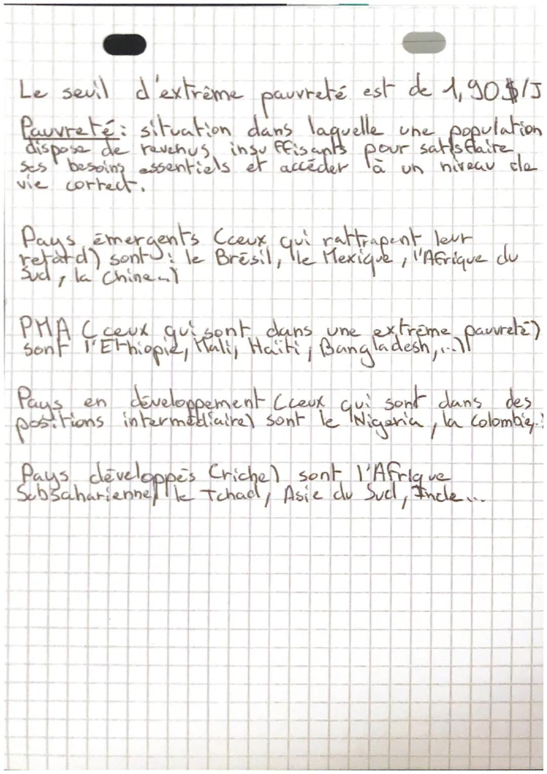 pers
Vocabulaire
Développement: capacité d'ur
Satisfaire les besoins de sa population aves
ses propres richesses.
IDH: indice de développ