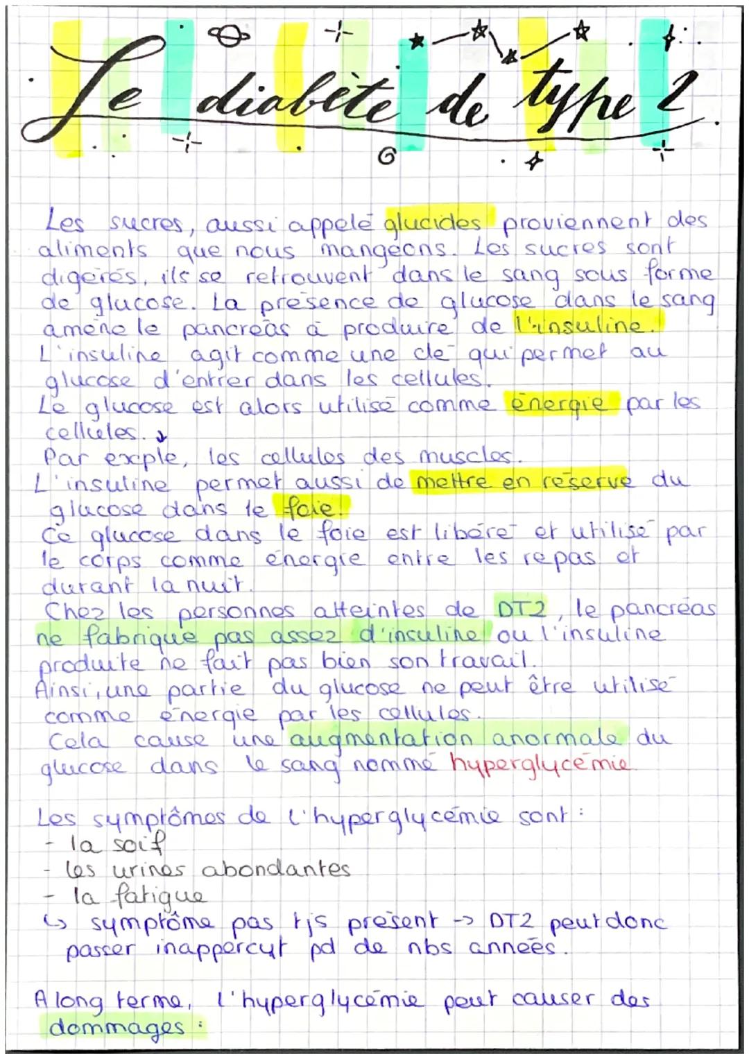 --
☆
☆
# Le diabete de type 2
-1-
6
+
+
Les sucres, aussi appelé glucides proviennent des
aliments que nous mangeons. Les sucres sont
d