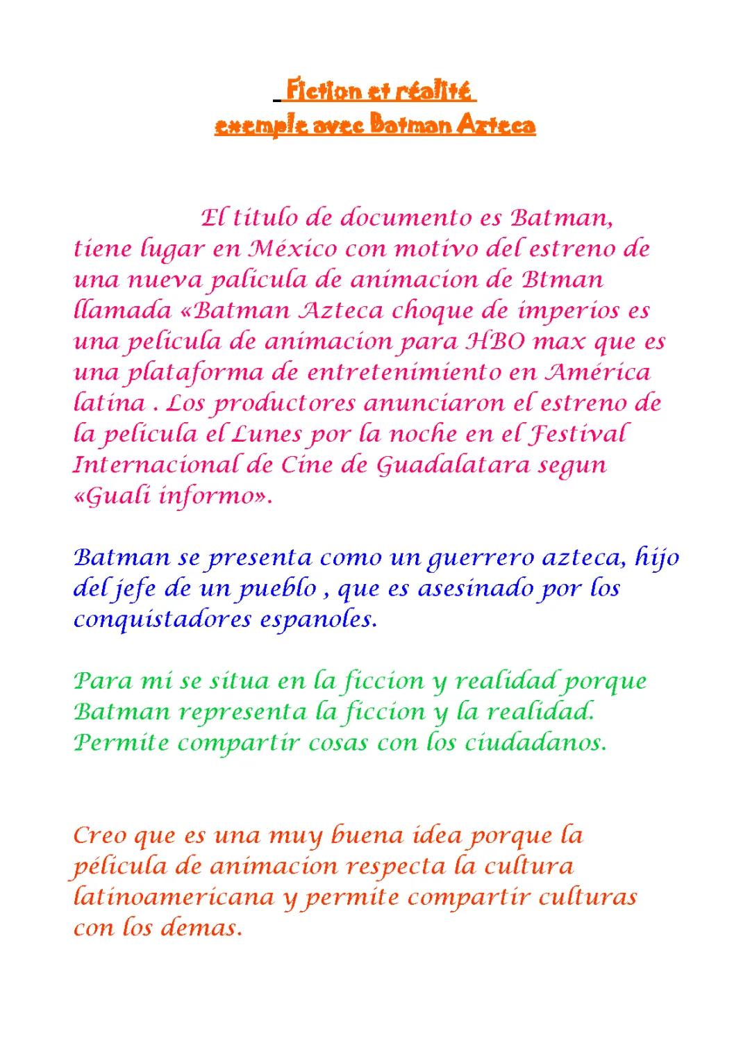 Fictions et réalités