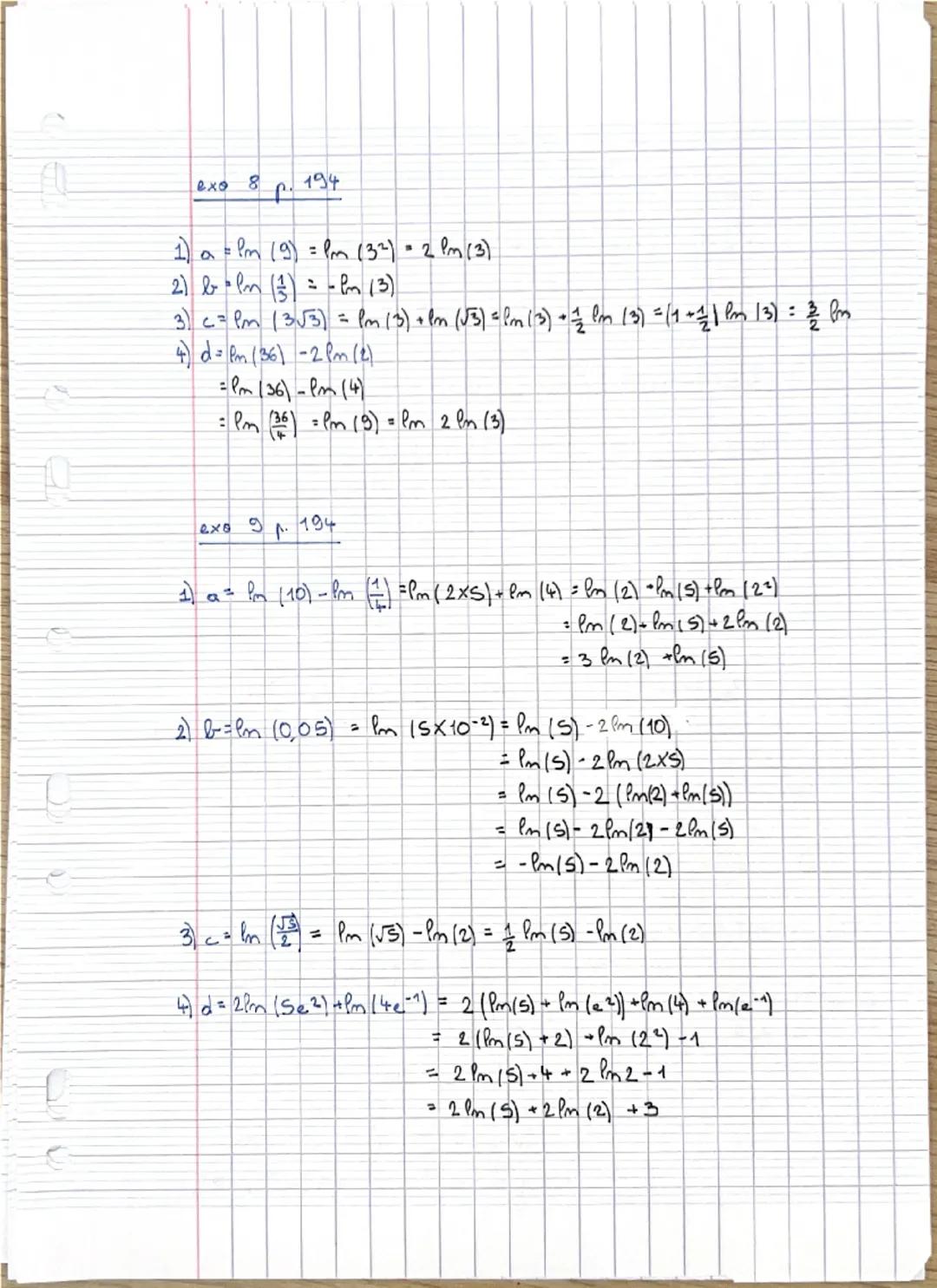TMATHS2
Chapitre 10 : cours
2020-2021
Fonction logarithme népérien
I La fonction logarithme népérien
La fonction exponentielle est continue,