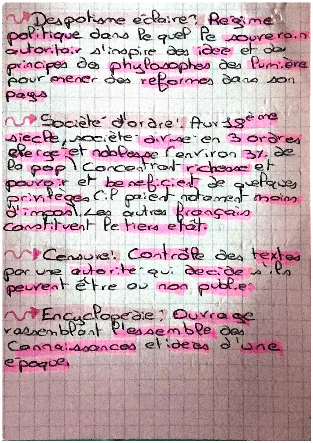 Histoire 4 ème
Definitions
UL
I L'europe des Pumières
Cumières
~ Lumière Courant de pensées du
sgéme siecle qui regroupe des
sarents et des