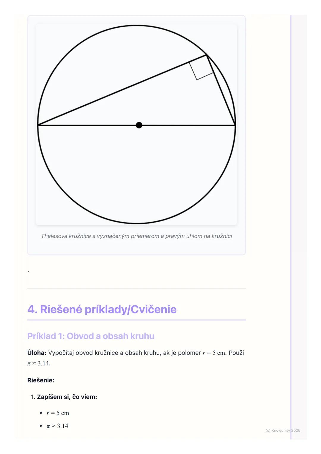 # Kruh a kružnica
## 1. Úvod do kruhu a kružnice
Tieto poznámky sú o kruhu a kružnici, čo sú základné geometrické tvary, ktoré
vidíme všad