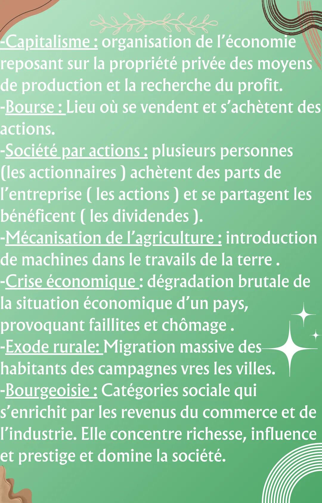 La révolution indusstrielle:
Définitions:
-Invention: Mise au point d'un produit ou
d'un procédé qui améliore les productions.
-Filage: M