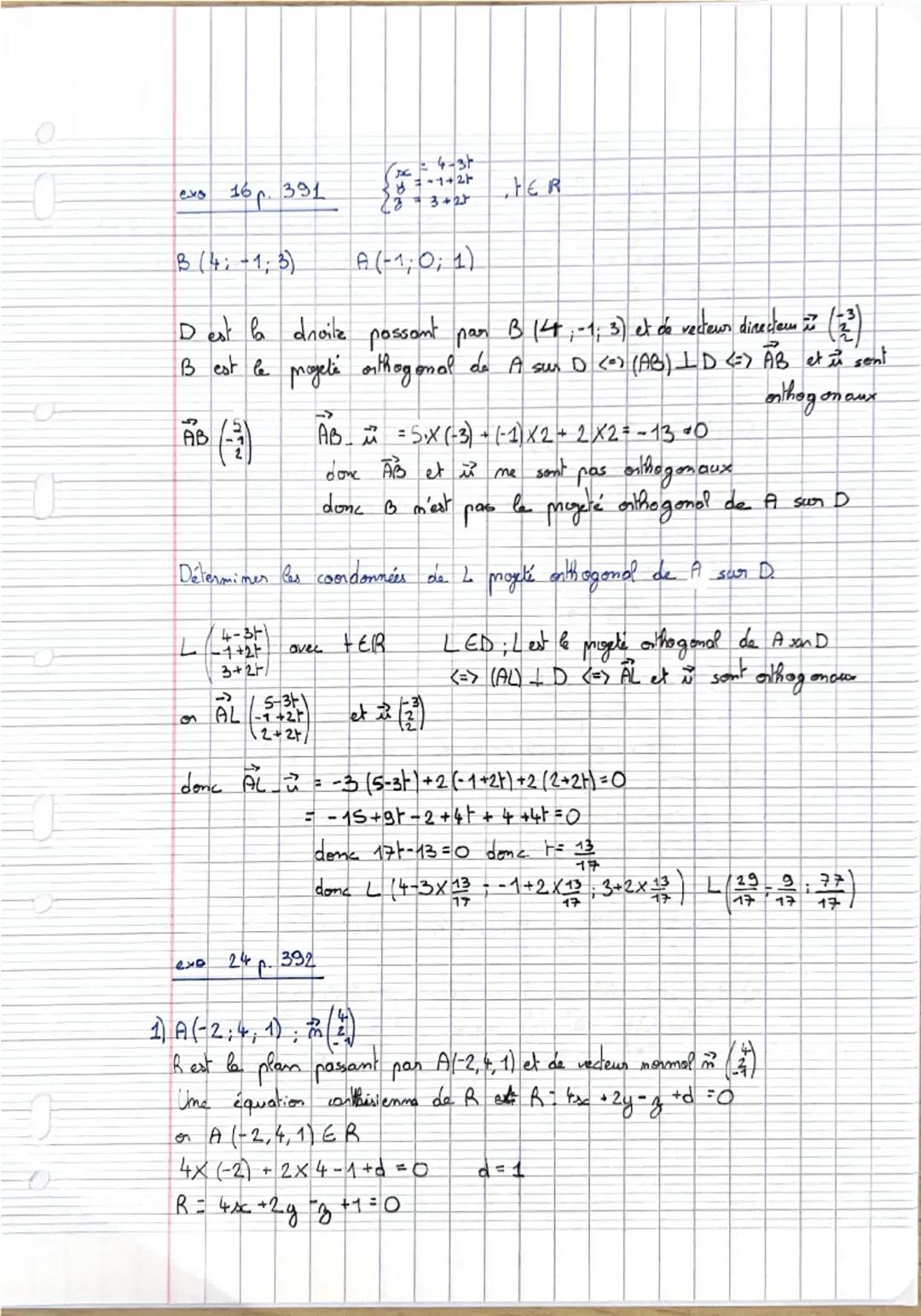 TMATHS2
Chapitre 11 : cours
2020-2021
Représentations paramétriques et équations cartésiennes
L'espace est rapporté à un repère (O,i,j,k)
I