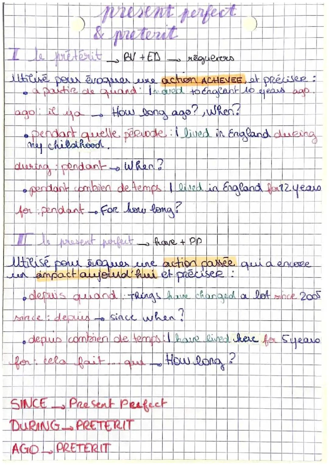 Preterit & present perfect