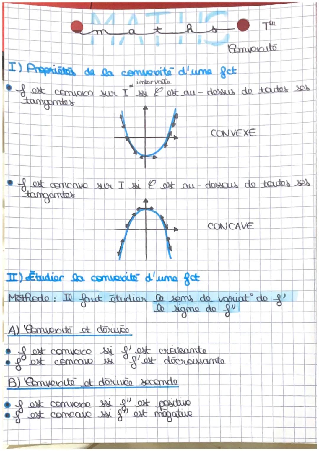 a
t
I) Proprictos de la composité d'une fet
imter volle
I est convoco sur I ssi & est au-dessus de toutes ses
tangantes
A) Comicroite et dér
