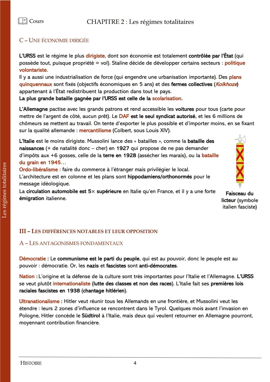 # Cours
CHAPITRE 2: Les régimes totalitaires
INTRODUCTION
Définitions
RÉGIME: Mode de fonctionnement (< organisation politique, économiq