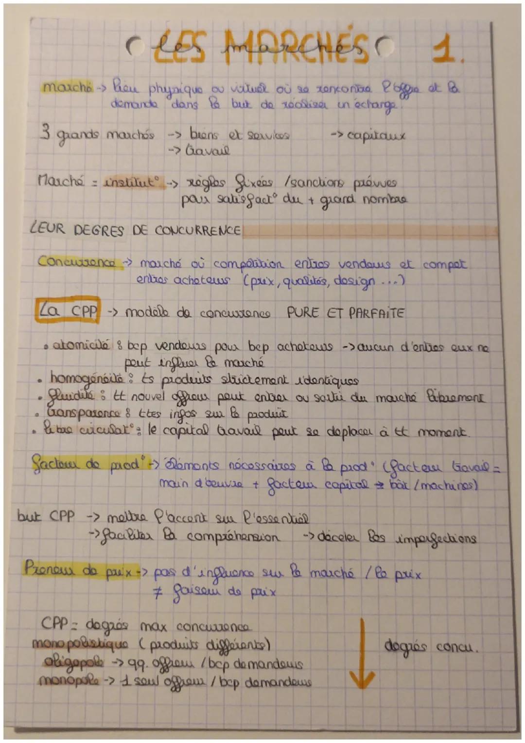 CLES ANARCHEST 1
marché -> her physique ou virtuel où se rencontre logges et la
demande dans le but de realize in écharge.
3 grands marchés