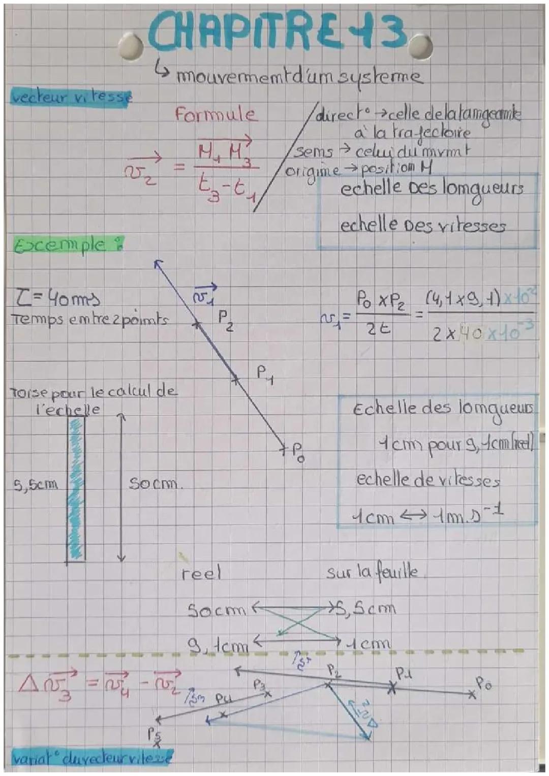 mouvement d'un système