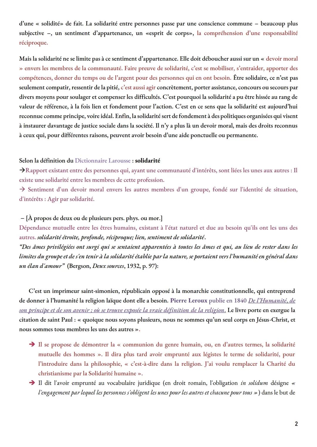 --- OCR Start ---
MANUEL DE QUESTIONS CONTEMPORAINES
SOLIDARITÉS
SOMMAIRE
I. DÉFINITION DE LA SOLIDARITÉ
1
II. HISTOIRE DE LA NOTION DE SOLI