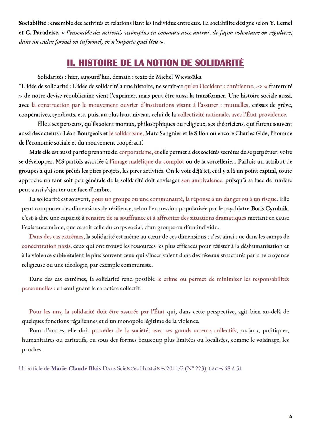 --- OCR Start ---
MANUEL DE QUESTIONS CONTEMPORAINES
SOLIDARITÉS
SOMMAIRE
I. DÉFINITION DE LA SOLIDARITÉ
1
II. HISTOIRE DE LA NOTION DE SOLI