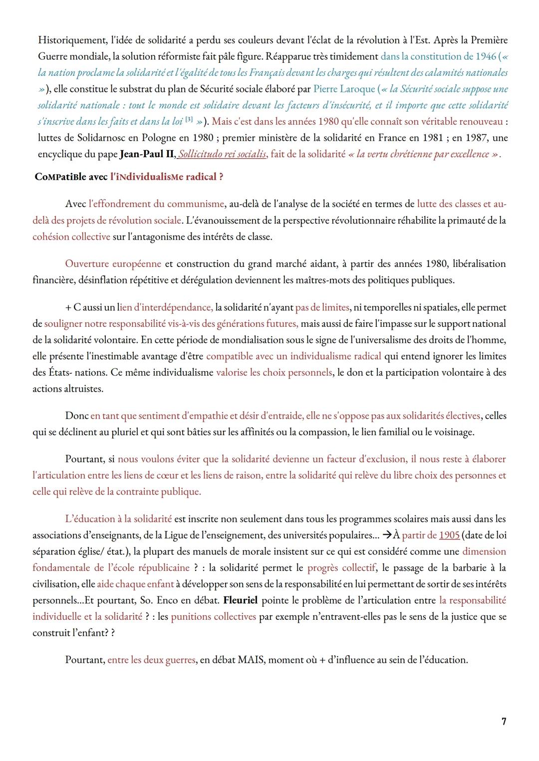 --- OCR Start ---
MANUEL DE QUESTIONS CONTEMPORAINES
SOLIDARITÉS
SOMMAIRE
I. DÉFINITION DE LA SOLIDARITÉ
1
II. HISTOIRE DE LA NOTION DE SOLI