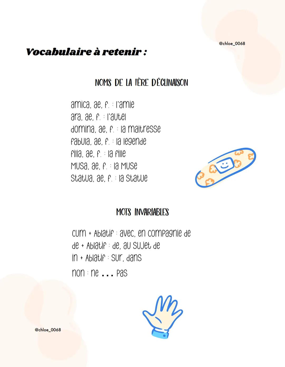 Présent des verbes:
ESSE = ÊTRE
Sum
es
est
SUMUS
estis
Sunt
Latin
Nominatif terra
Vocatif terra
ACCUSAtif terram
Genitif terrae
Datif terrae