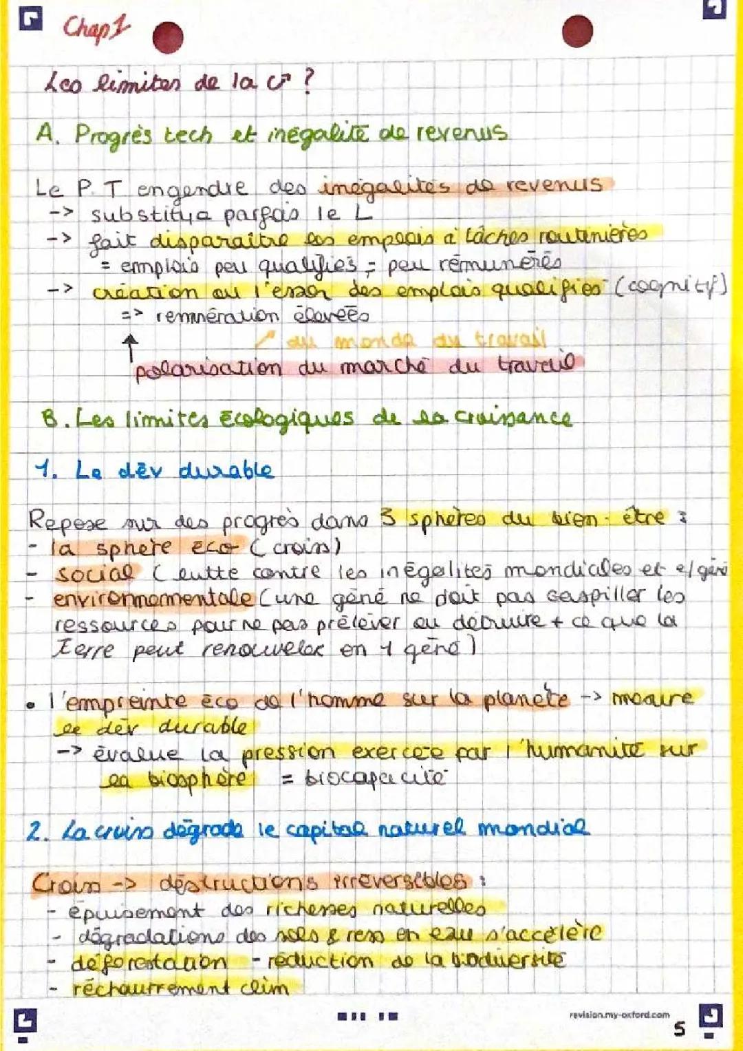 les limites de la croissance économique