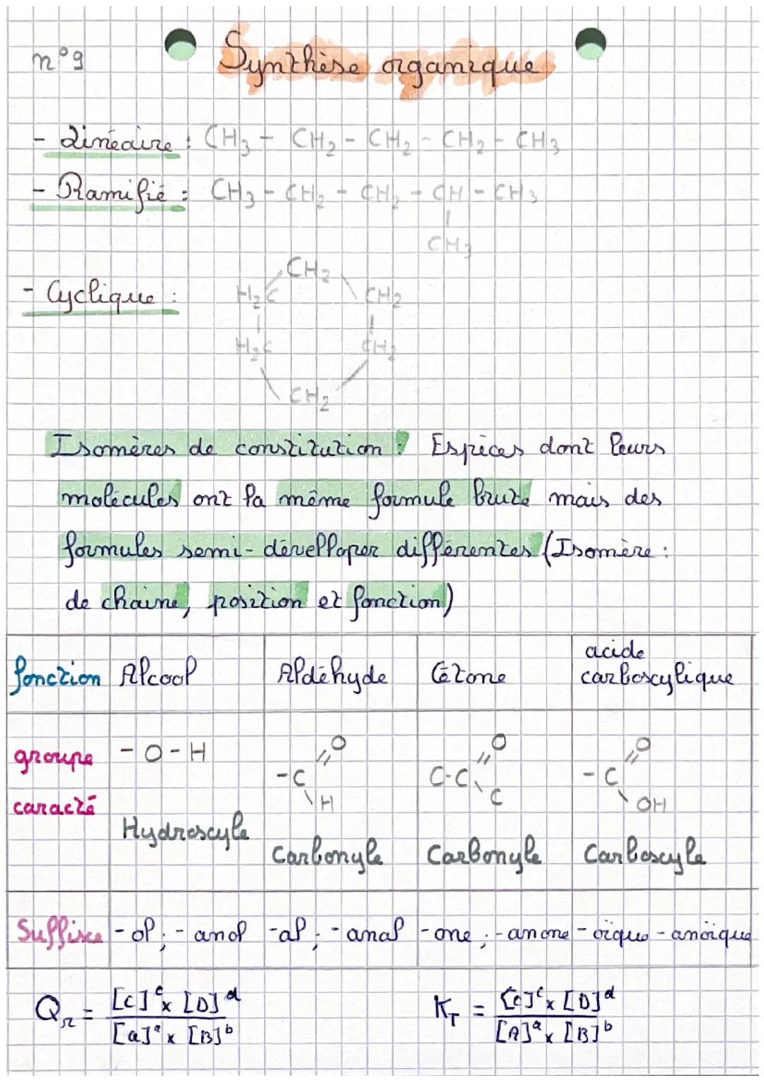 • Synthèse organique
Lineaire (H₂ - CH₂ - CH₂ - CH₂ - CH₂
- Ramifié : CH₂ - CH₂ - CH₂ - CH = CH 3
mig
Cyclique
U.
groupe
caracte
-O-H
5
24
S