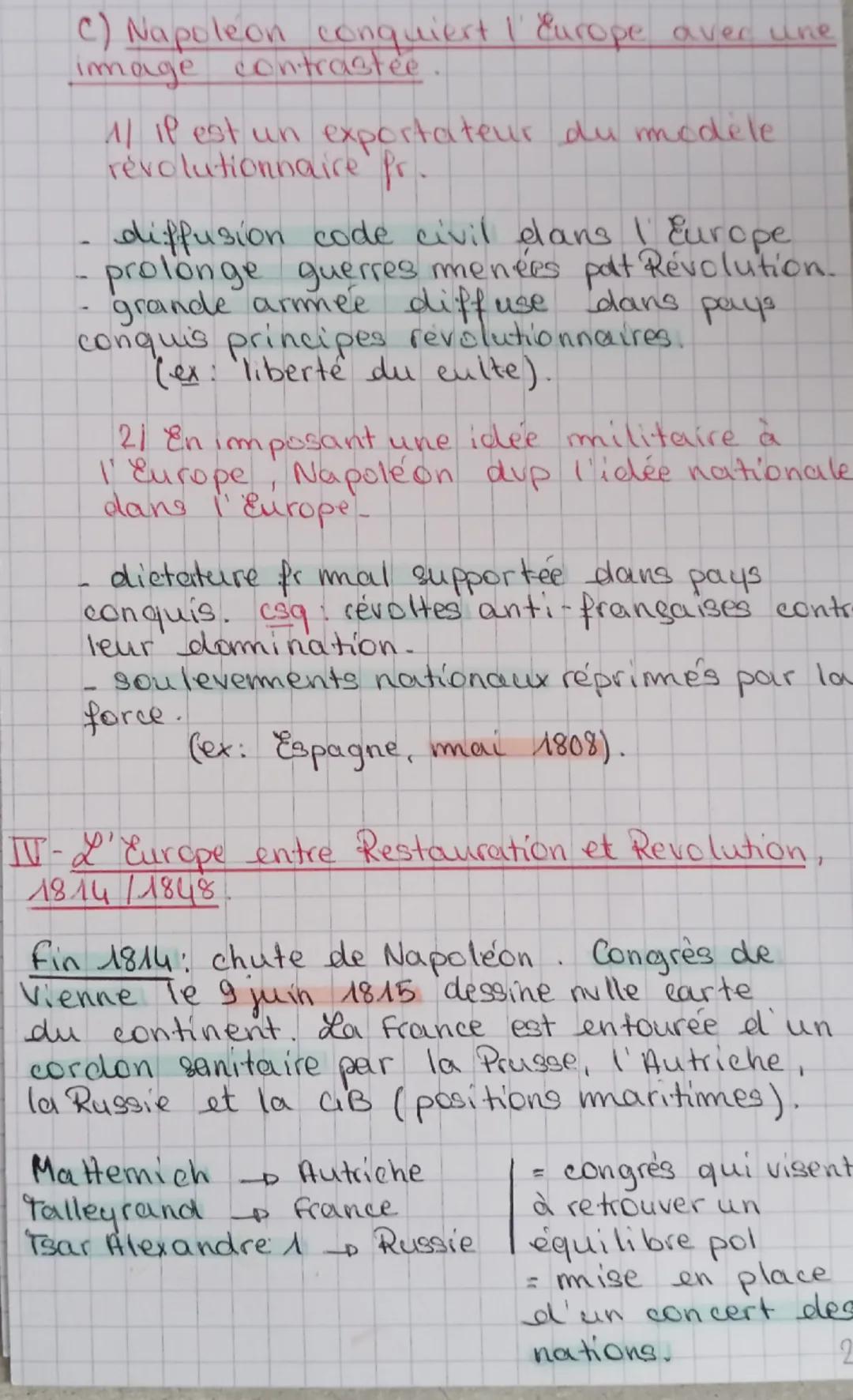 III) Le Consulat et l'Empire de la nation.
partie souveraine au pur d'un homme
en
Après le coup d'Etat du 18 Brumaire de
l'An Vill, soit le