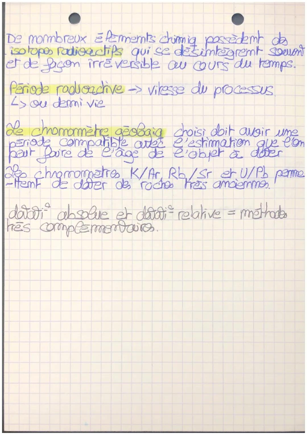 # Le temps des roches
CHAPI
T1B.
Chromoogie relative: comsiste à établir l'ordre dams Reque
des formati ou des évemermemis chromo se somt m