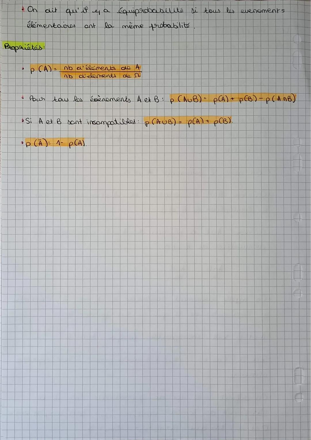 MATHÉMATIQUES
LES PROBABILITÉS.
Définitions du chapitre :
* On appelle une expérience aléatoire, une expérience liée
au Rasard dont on c