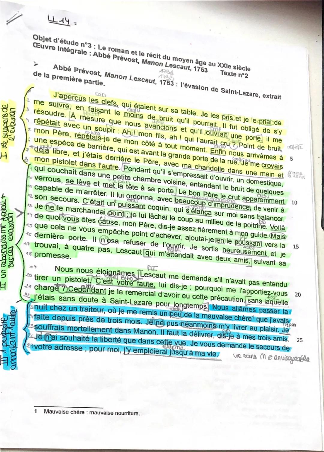 hri
de suspers de
l'évarian
H
Objet d'étude n°3: Le roman et le récit du moyen âge au XXIe siècle
Œuvre intégrale: Abbé Prévost, Manon Lesca