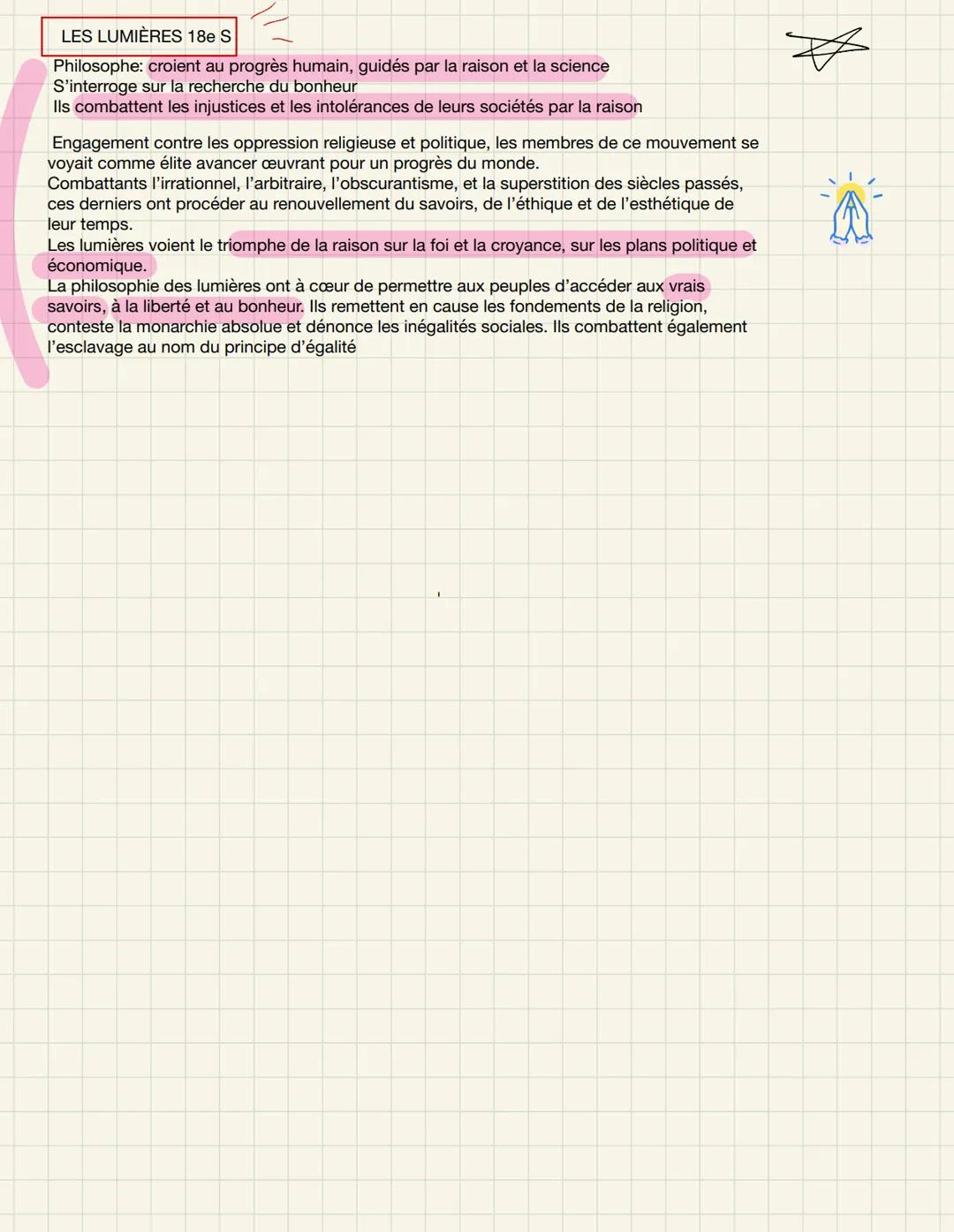 FICHE S DES LUMIÈRES