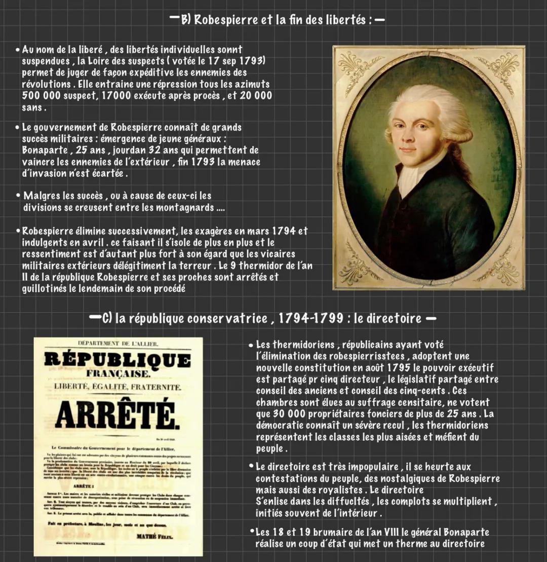 • Au nom de la liberé, des libertés individuelles sonnt
suspendues, la Loire des suspects ( votée le 17 sep 1793)
permet de juger de façon e